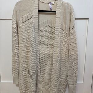 Alya Women's Beige Knit Cardigan